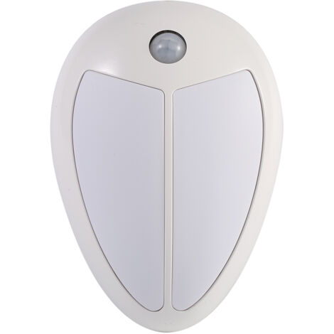 Veilleuse LED sans fil à détecteur de mouvement infrarouge pour bébé, applique murale/porche, coque blanche, lumière chaude (1/3)