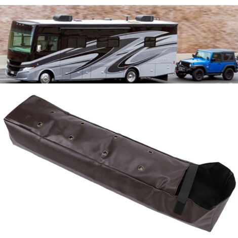 Housse de barre de remorquage marron avec sac de rangement BX88309, housse de protection réglable à fermeture auto-agrippante pour barre de remorquage Ascent. (1/3)
