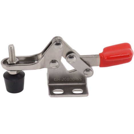 Pince à genouillère horizontale en acier inoxydable, capacité de maintien de 30 kg, ouverture à 80°, pour usage industriel et domestique. (1/5)