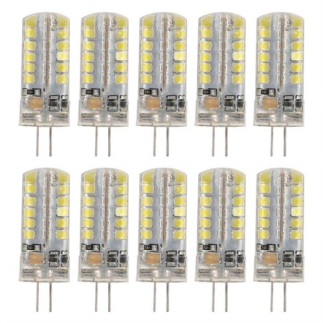 Lot de 10 ampoules LED G4 220V blanc froid 48 LED 4W pour éclairage d'ambiance (1/5)