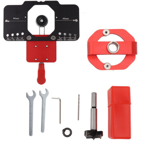 Gabarit de perçage pour charnières de 35 mm, poinçonneuse, outil de perçage pour charnières, goujons, ouvre-trous en alliage d'aluminium (1/5)