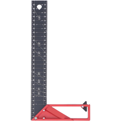 Règle d'angle droite pour le travail du bois, 30°, 45°, 90°, épaisseur réglable jusqu'à 3 mm, haute précision, universelle pour mesurer jusqu'à 30 cm / 11,81 pouces. (1/5)
