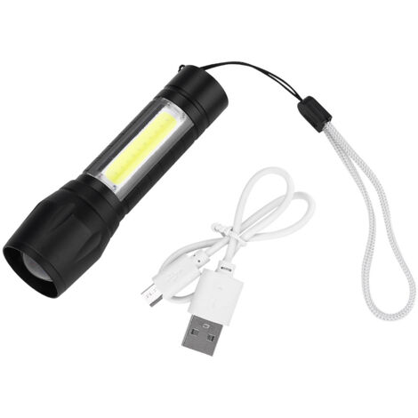 Lampe de camping et de pêche rechargeable par USB, 3 modes, zoomable, T6 + COB LED (1/5)