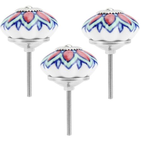 Lot de 3 poignées décoratives modernes à pousser et à tirer pour portes, tiroirs et meubles (colorées) (1/5)