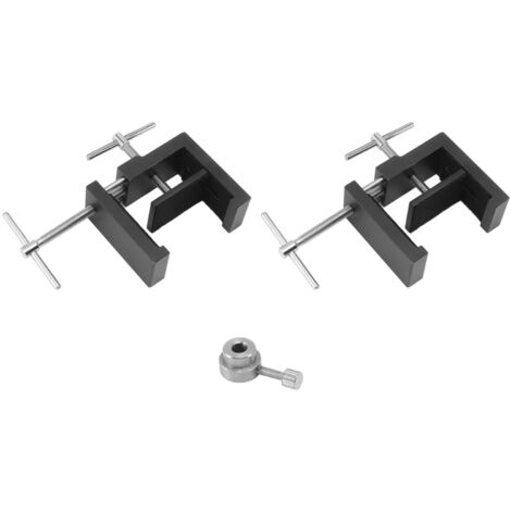 Lot de 2 pinces de fixation pour armoire, en alliage d'aluminium et acier, avec cadre en forme de griffe, pour une installation facile et rapide. (1/5)