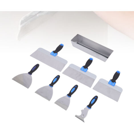 Ensemble de 8 pièces en acier inoxydable pour coupe-plaques de plâtre, avec poignée ergonomique et embout marteau, outils de travail mural J001 (1/5)