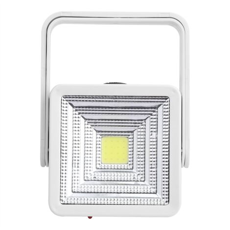 Lampe de camping solaire LED COB portable rechargeable par USB pour randonnée en plein air, blanche (1/5)