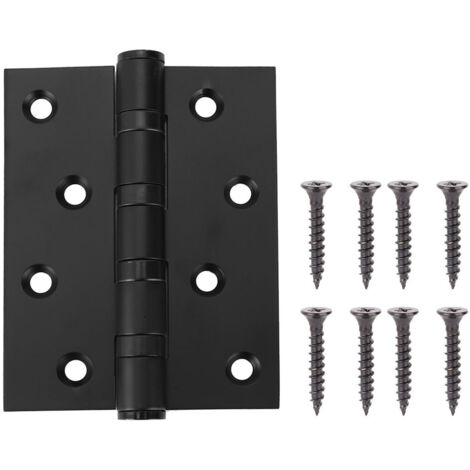 Charnière à ressort pliante plate en acier inoxydable pour porte (noire) (1/5)