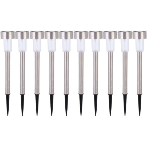 10 lampes LED solaires étanches pour extérieur, décoration lumineuse pour pelouse et cour de jardin (1/5)