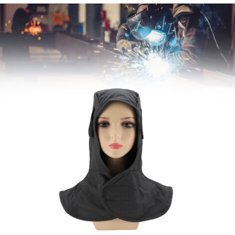 Cagoule de soudage en coton ignifugé avec protection intégrale de la tête et du cou, pour hommes et femmes (gris) (1/5)
