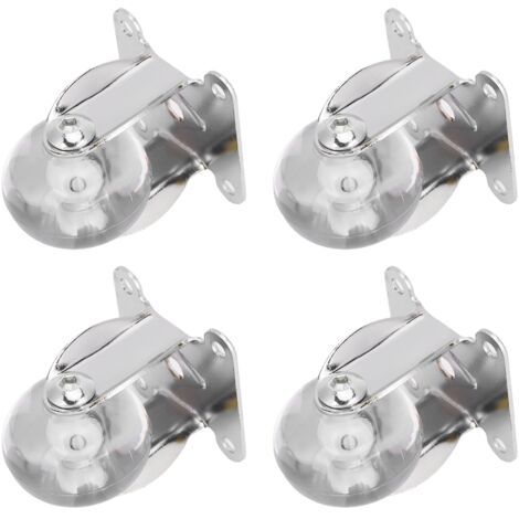 4 roulettes universelles pivotantes à 360° pour armoire, chaise de bureau, poulie, chariot, 35 roulettes fixes (1/5)