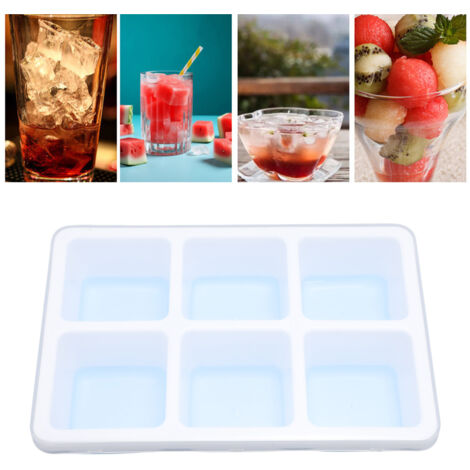 Lot de 3 moules à glaçons carrés en silicone avec couvercle amovible et anti-fuites, parfaits pour les cocktails et le whisky. (1/4)