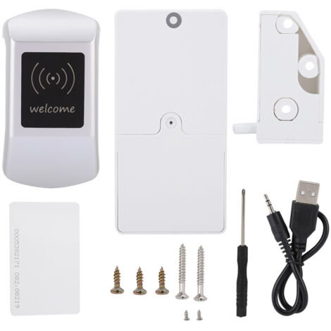 Serrure électronique intelligente à induction numérique pour armoires, casiers, sauna, spa, salle de sport (Argent) (1/5)