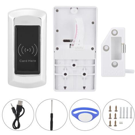 Serrure électronique intelligente à induction numérique pour armoires, casiers, sauna, spa, salle de sport (Argent) (1/5)