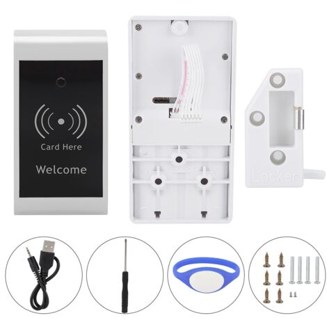 Serrure électronique intelligente à induction numérique pour armoires, casiers, sauna, spa, salle de sport (Argent) (1/5)