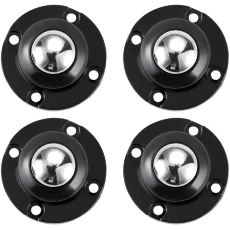 Lot de 4 roulettes universelles blanches à rotation à 360°, multifonctionnelles, silencieuses et auto-adhésives, pour meubles de table et de chariot. (1/5)