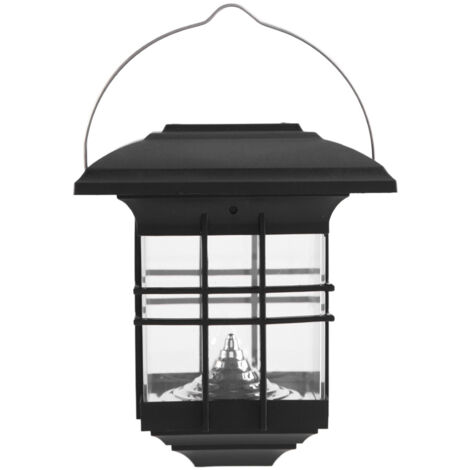 Lampe solaire LED en plastique, blanc chaud, pour jardin, allée ou aménagement paysager extérieur. (1/5)