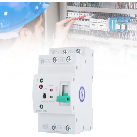 Mini commutateur de transfert automatique/manuel ATS 2P 80A pour générateur domestique, double sélecteur électrique automatique, montage sur rail DIN, type PV ultra-mince (1/5)