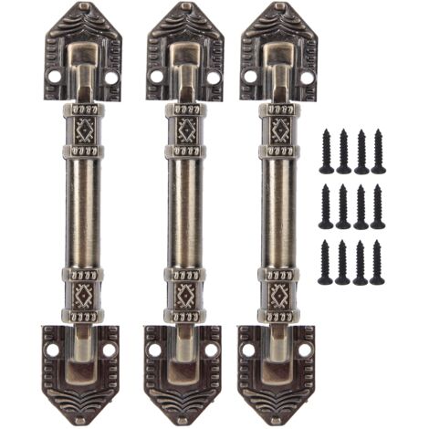 Poignée de porte antique en alliage d'aluminium pour armoire, placard, quincaillerie pour porte en bois (1/5)
