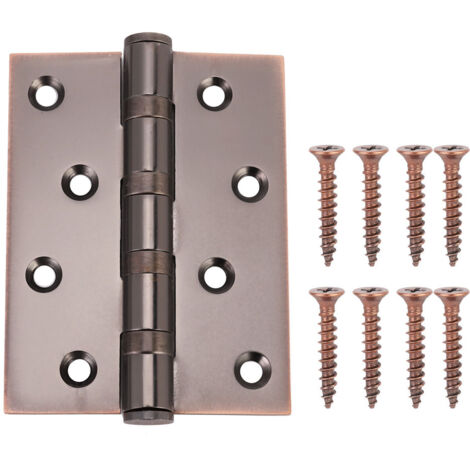 Charnière à ressort pliante plate en acier inoxydable pour porte, mobilier de maison (noir, rouge, bronze) (1/5)