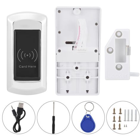 Serrure électronique intelligente à induction numérique pour armoires, casiers, sauna, spa, salle de sport (Argent) (1/5)