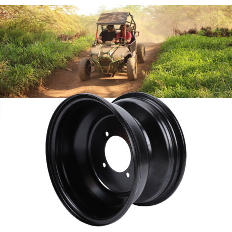 Jante avant de quad 19x7-8 (8 pouces) à 4 trous de fixation, en acier haute résistance, pour karting, quad, moto tout-terrain, buggy et tondeuse autoportée.