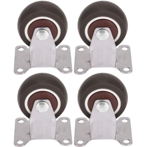 roulettes universelles silencieuses en TPR, pivotantes à 360°, de rechange pour meubles de maison et chaises (38 roulettes fixes). (1/5)