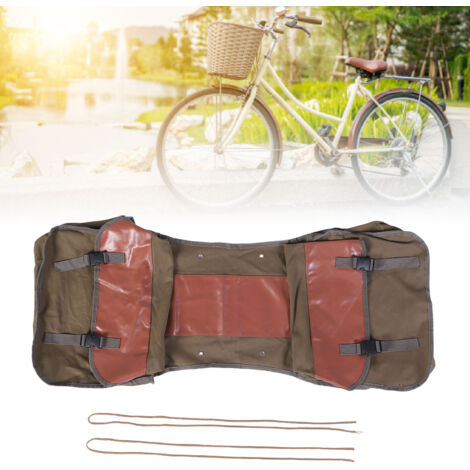 Sacoche de porte-bagages arrière pour vélo, capacité réglable de 30 à 35 L, charge maximale de 49 kg, poches réfléchissantes, en toile, idéale pour les longues distances. (1/5)