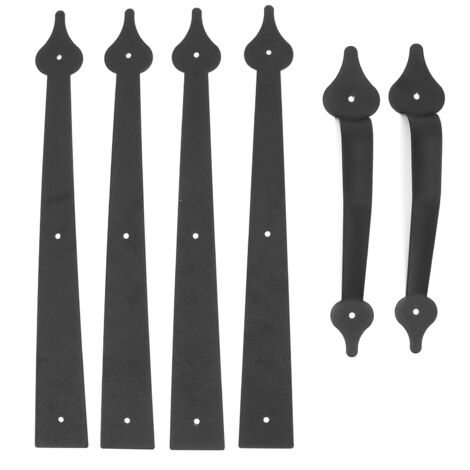 Poignée de porte de garage en acier au carbone, charnière décorative pour porte, abri de jardin ou armoire (1/5)