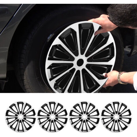 Lot de 4 enjoliveurs de 14 pouces, protecteurs et élégants, compatibles avec la plupart des voitures, camions et SUV (R14). (1/4)