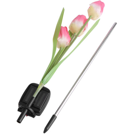 Nouvelle lampe solaire d'extérieur à 3 LED pour jardin, pelouse et décoration florale (tulipes). (1/5)