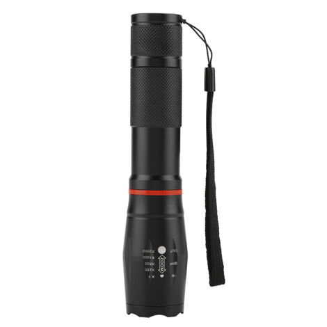 Lampe torche télescopique haute luminosité portable pour la chasse et la randonnée en plein air avec éclairage latéral COB (1/5)