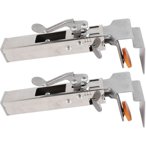 Lot de 2 pinces de fixation réglables en alliage d'aluminium pour façade de tiroir, faciles à utiliser. Clip de fixation pour panneau de tiroir. (1/5)