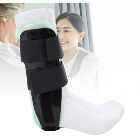 Attelle de cheville Air Gel, légère, confortable, ergonomique, réglable, avec poche de gel et compresse froide, attelle de cheville en forme d'étrier (1/5)
