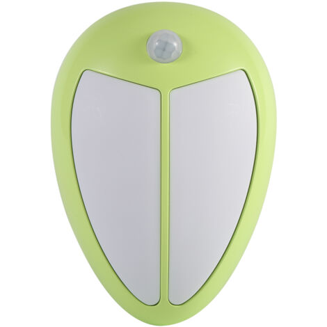 Veilleuse LED sans fil à détecteur de mouvement infrarouge pour bébé, applique murale/couloir, coque verte, lumière chaude (1/3)