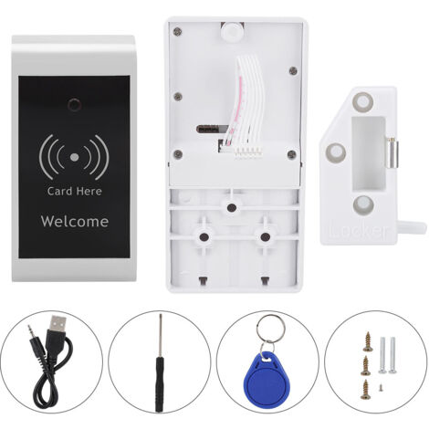 Serrure électronique intelligente à induction numérique pour armoires, casiers, sauna, spa, salle de sport (Argent) (1/5)