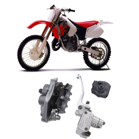 Étrier et maître-cylindre de frein avant 45150-KZ4-J21 45510-KCE-671, compatibles avec les modèles CR125R, CR250R, CR500R, CRF125F, CRF125FB et CRF150F. (1/3)