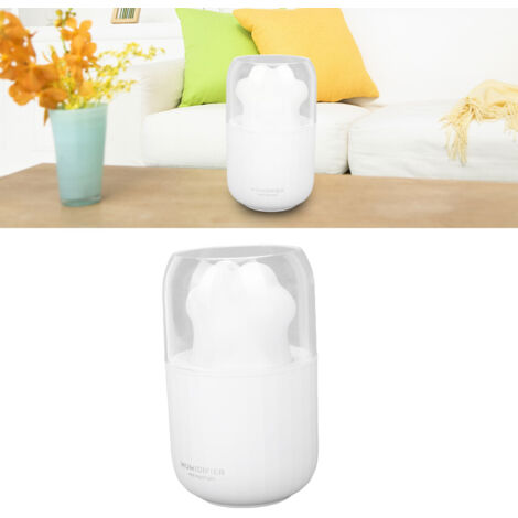 Humidificateur portable USB, petit et mignon, mini humidificateur de bureau à brume fraîche, blanc (1/4)
