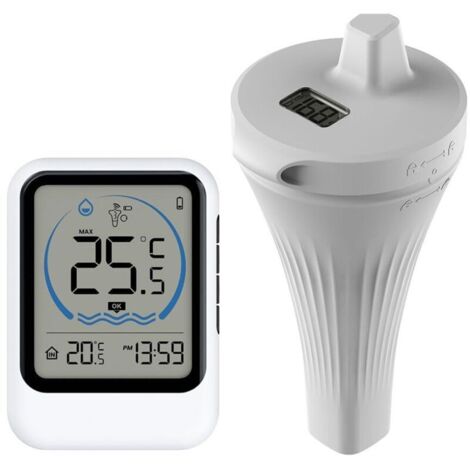 Thermomètre flottant numérique à énergie solaire pour piscine (1/4)