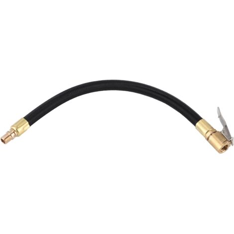 Tube d'Extension de Pompe à Air – Chuck d'Adaptation Rapide pour Gonflage de Pneus Voiture/Moto/Bicyclette avec Valve American (1/4)