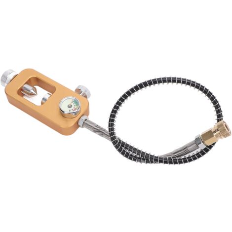 Adaptateur de Bouteille de Plongée avec Indicateur de Pression 40MPa et Tube de Connexion 8mm Universal pour 0.5L et 1L (1/4)
