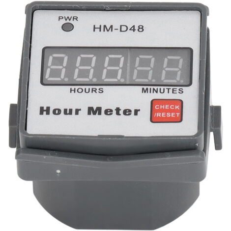 Compteur d'Heures HM-D48 pour Motor Equipment avec Affichage Digital AC 220V et Reset Timer 0-999.99h (1/4)