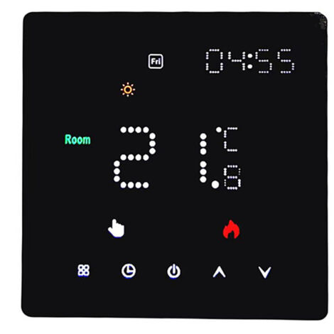Thermostat Intelligent avec Contrôle WiFi et Alexa - K6MRH3A-WIFI et K6H16A-WIFI - Programmable Hebdomadaire 6 Intervalles pour Chauffage Sol Électrique ou Hydraulique (86x86mm) (1/5)
