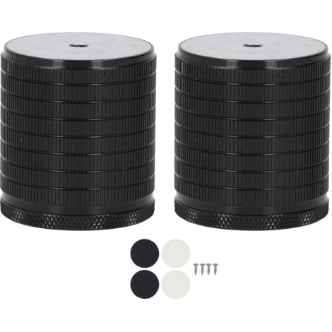 Socles ajustables pour pieds de table/chaise 2Pcs 43-75mm Noir brillant Hauteur ajustable Support structure Aluminium (1/5)