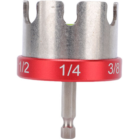 [Installation de Vis] Extracteur de Boulons pour Perceuse avec Embout Hexagonal 1/4", pour Travaux Electriques et Mecaniques, en Aluminium Alliage Rouge (1/5)