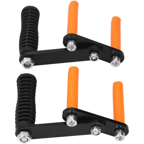 Cintre de Transport pour Panneaux en Bois [2 Pièces] - Cintre Multifonction pour Panneaux en Bois, Vitrage et Plaques - Charge Maximum 115kg - Matériau Acier Inoxydable 420mm - Couleur Noir (1/5)