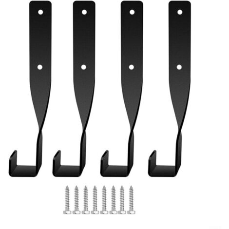 Crochets de rangement robustes pour outils de jardin crochets muraux pour suspendre tronçonneuses, chaînes et autres équipements lourds. (1/4)