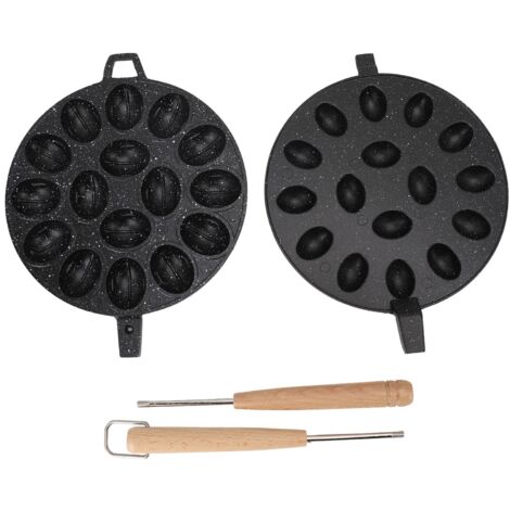 Cookie Moulage 16 Cavités en Alliage d'Aluminium avec Revêtement Antiadhésif Oval pour Pâtisserie Domestique Set (4 Accessoires) (1/5)