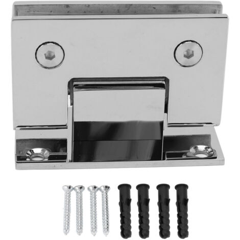 Charnière Porte Vitrée Salle de Bain 90° Sans Cadre en Acier Inoxydable pour Portes de 8-12mm