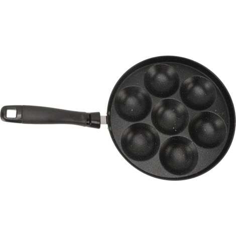 Poêle à Oeufs Multi-usages 7 Cavités Anti-adhérent avec Manche pour Cuisine Domestique (1/5)